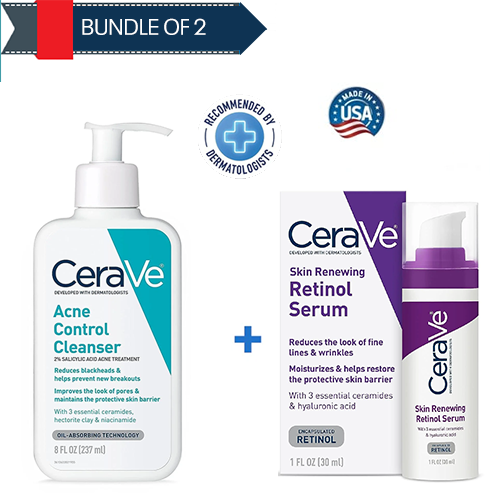 (Bundle Of 2) Acne Control Cleanser + Serum