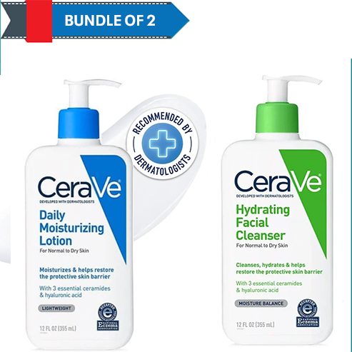 (Bundle of 2) Hydrating Facial Cleanser +Daily Moisturising Lotion